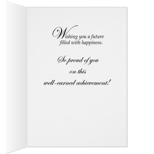 College Graduation, Diploma and Cap, Black on Red (Inside (Right))