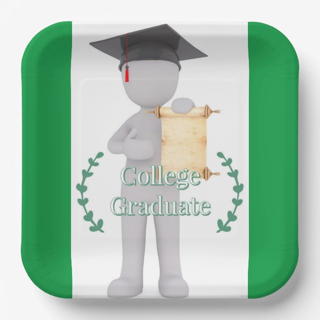 College Graduation  Paper Plates (Front)