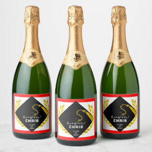 College Graduation Party Gift Sparkling Wine Label