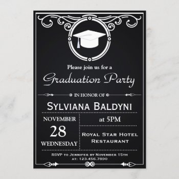 College Graduation Party Invitation by NellysPrint at Zazzle