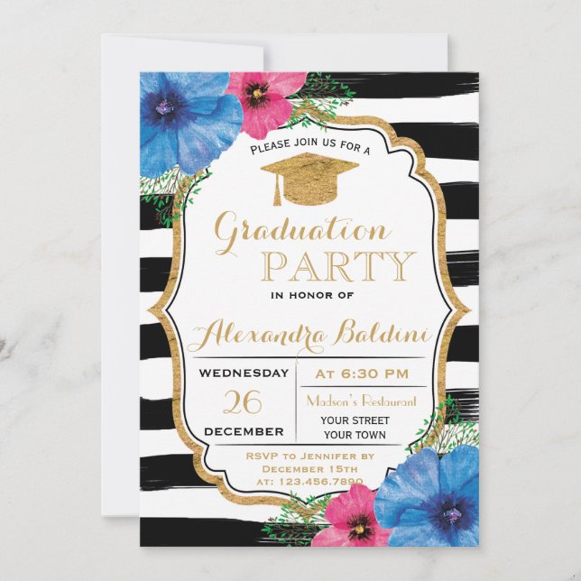 College  Graduation Party Invitation (Front)