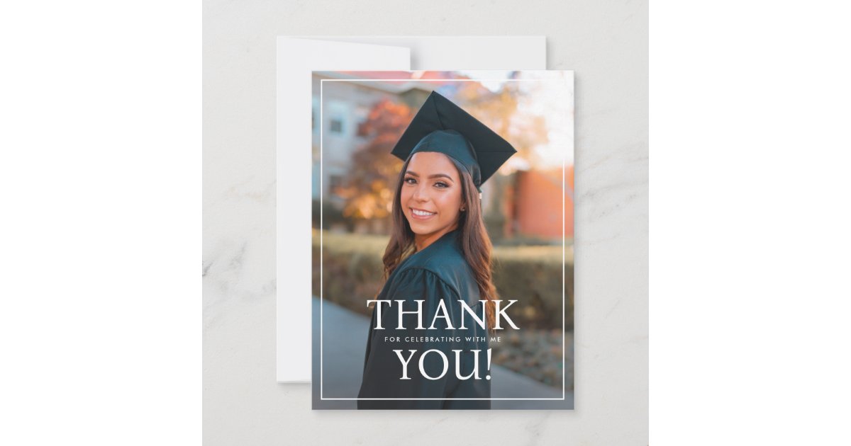 College Graduation Party Thank You Card Template Zazzle College Graduation Party Thank You Card Template Zazzle