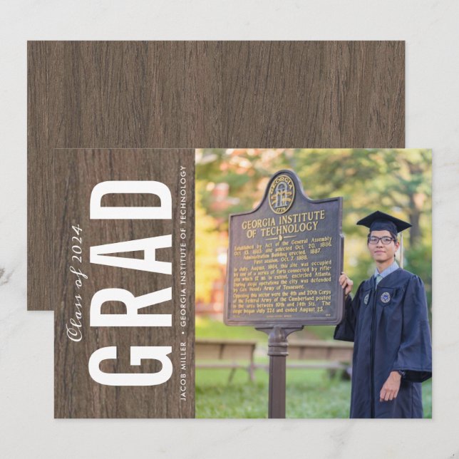 College Graduation Photo Announcement (Front/Back)