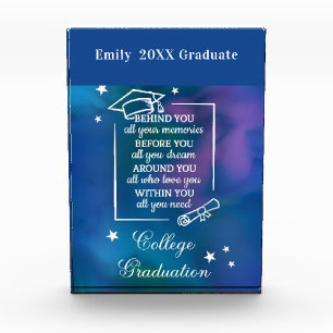 College Graduation Quote Watercolor Acrylic Award