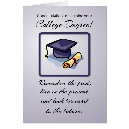 College Graduation, Remember the Past Cards (Front)