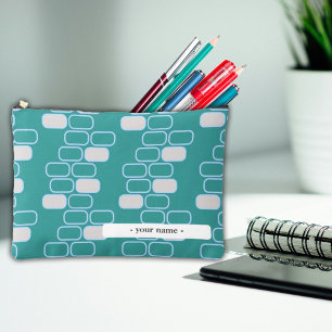College Green Retro Customize Pencil Case Pouch