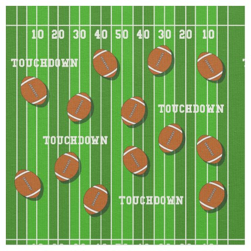 College Gridiron Football Player Birthday Fabric