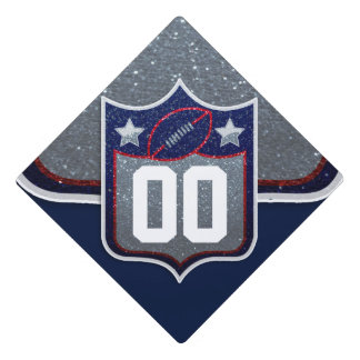 College High School Football Team Jersey Glitter Graduation Cap Topper