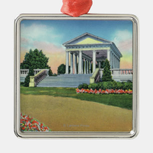 College Hill Park View of Dudley Memorial Metal Ornament