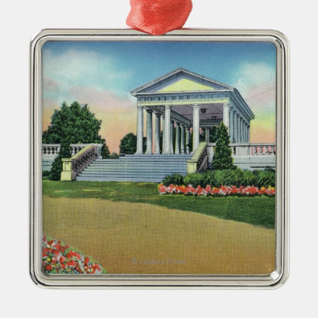 College Hill Park View of Dudley Memorial Metal Ornament (Front)