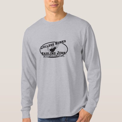 College Hunks Hauling Junk Black and White T_Shirt