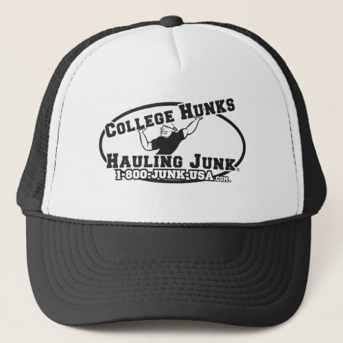 College Hunks Hauling Junk Black and White Trucker Hat