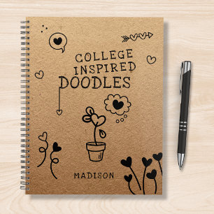 College Inspired Doodles Funny Girly Personalized Planner