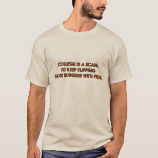 College is a Scam Men's Basic T-Shirt, White T-Shirt