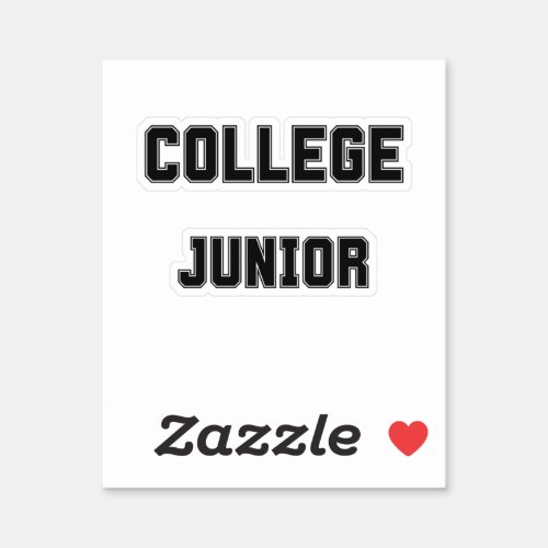 College Junior Stickers