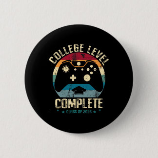 College Level Complete Cl Of 2026 Gamer Graduation Button