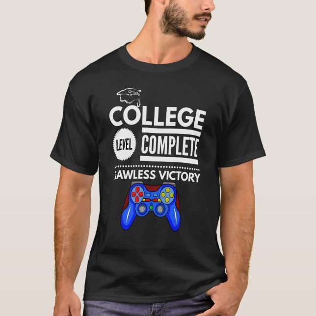 College Level Complete Flawless Victory Funny Grad T-Shirt (Front)