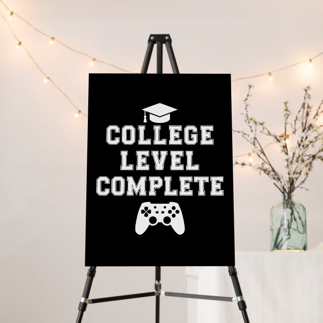 College Level Complete Graduation Gamer Gaming Foam Board (In Situ (Stand))