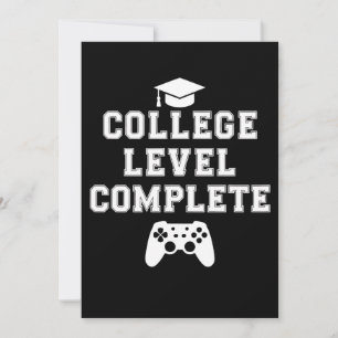 College Level Complete Graduation Gamer Gaming Invitation