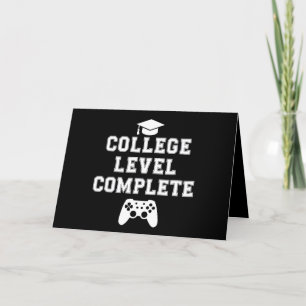 College Level Complete Graduation Gamer Gaming Letterpress Thank You Card
