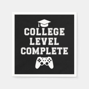 College Level Complete Graduation Gamer Gaming Napkins