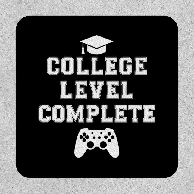 College Level Complete Graduation Gamer Gaming Patch (Front)