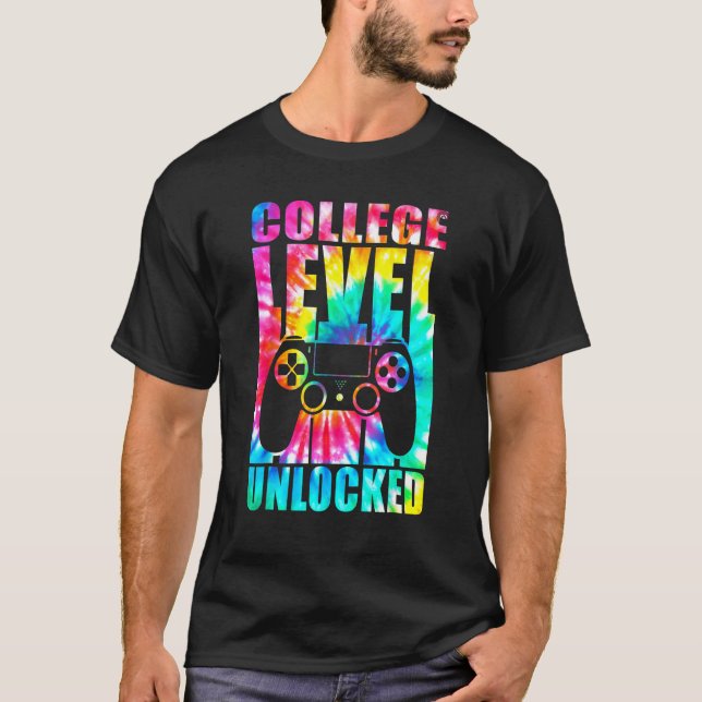 College Level Unlocked Tie Dye Back To School Kids T-Shirt (Front)