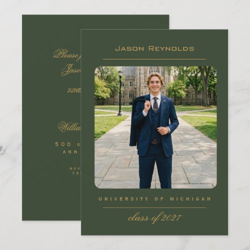 College Luxe Hunter Invitation