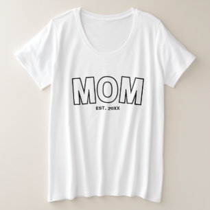 College Mom Year Established Art Plus Size T-Shirt