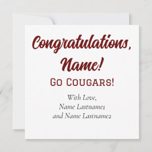 College of Charleston Personalized Gift Card