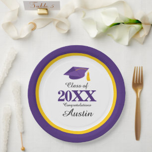 College or High School Graduation Paper Plates