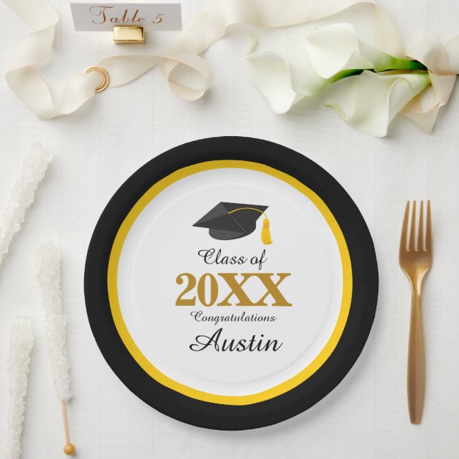 College or High School Graduation Paper Plates (Wedding)