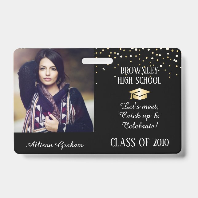 College or High School Reunion  Badge (Front)