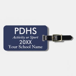 College or High School Student Varsity Tag For Bags