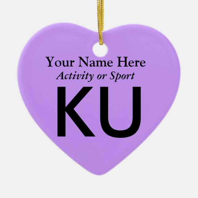 College or High School Varsity Letter Keepsake Ceramic Ornament (Front)