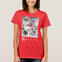 College Pet Photo Monogram: Women's Minimal Custom