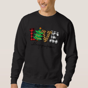 College Professor Love Christmas Family Pajamas Fa Sweatshirt