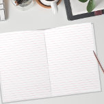 College Rule Pink Lined Paper Landscape 11 x 8.5 Notepad<br><div class="desc">This college rule, pink lined on white landscape paper (11 x 8.5) with horizontal orientation is excellent for all kinds of writing. This paper has college ruled pink color lines on one side - unlined on the other side - and each paper sheet can be folded in half for a...</div>