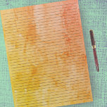 College Ruled | Vintage Orange Yellow Watercolor Notepad<br><div class="desc">College Ruled Notepad - Standard Letter Size Pages - 8.5" X 11" with Black College Ruled Lines on Each Page for Easy Writing - One Sided Notebook Paper with a Vintage Orange Yellow Rustic Watercolor Background</div>