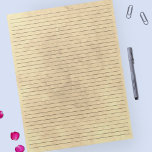 College Ruled | Yellow Vintage Paper Background Notepad<br><div class="desc">College Ruled Notepad - Standard Letter Size Pages - 8.5" X 11" with Black College Ruled Lines on Each Page for Easy Writing - One Sided Notebook Paper with a Vintage Yellow Background</div>