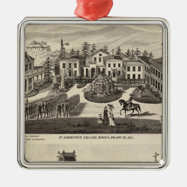 College, school, Benicia Metal Ornament (Front)