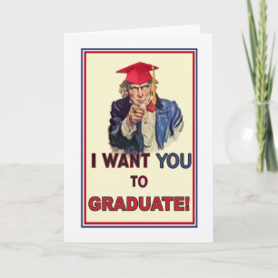 College Send Off Message, Uncle Sam Graduate Card