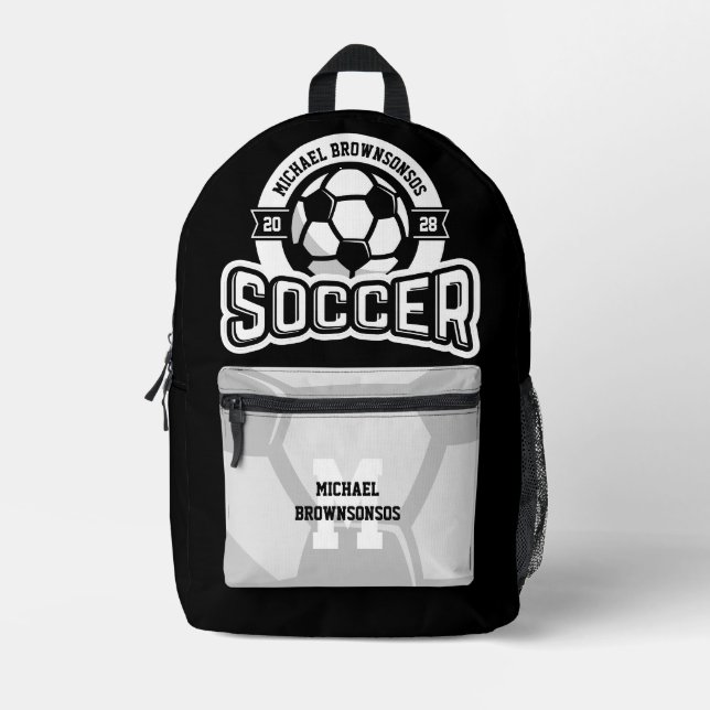College Soccer Team | Player Sports Printed Backpack (Front)