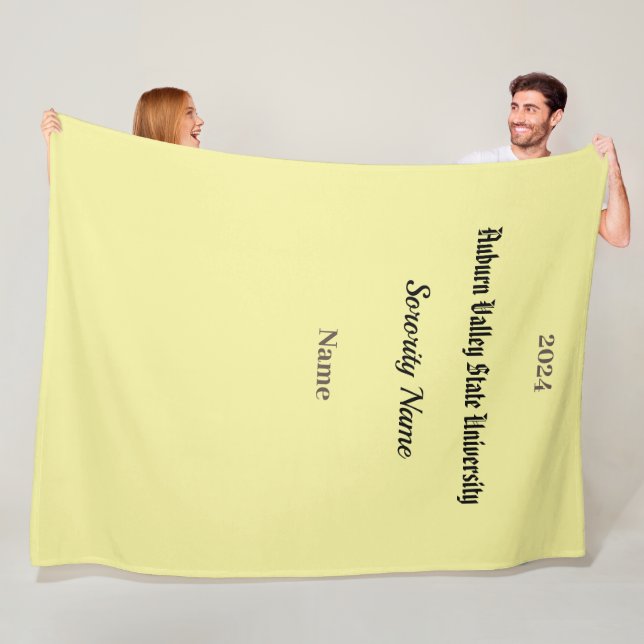 College Sorority Personalize Fleece Blanket (In Situ)
