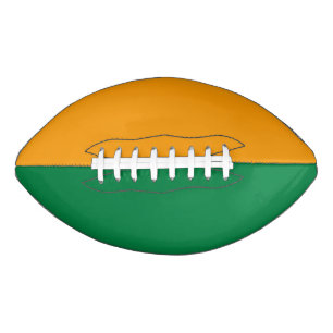 College Sports Team Colors Green/Orange Football