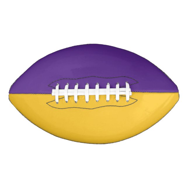 College Sports Team Colors Purple/Gold Football (Front)