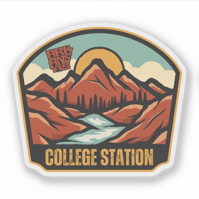 College Station, Arkansas  Sticker (Front)