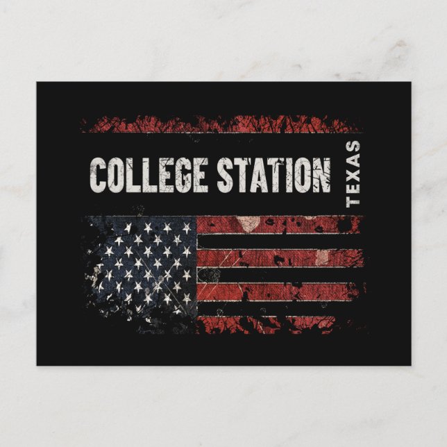 College Station Texas Postcard (Front)