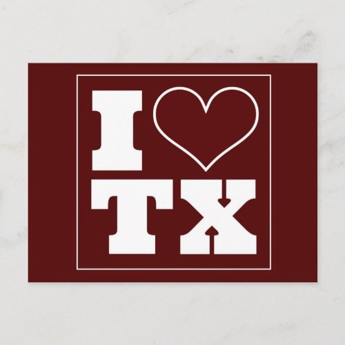 College Station TX Tailgate Invitation Postcard