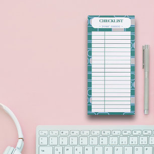 College Stationery Green Retro Customize Magnetic Notepad